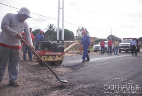 Obras de mejora del asfaltado en las calles de Alanís 