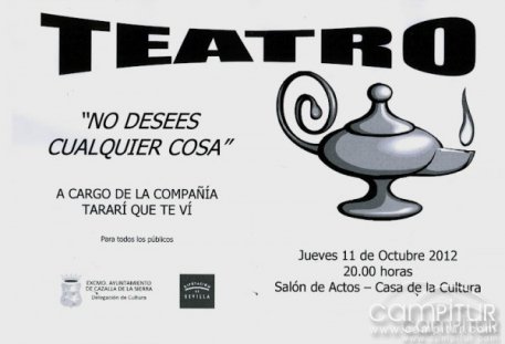 La compañía de teatro Tararí que te Vi se sube al escenario de la Casa de la Cultura de Cazalla de la Sierra 