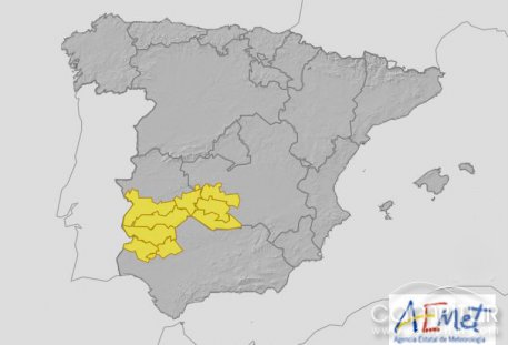 Hoy, alerta amarilla en el sur de Badajoz 