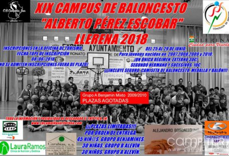 Nota informativa Campus Baloncesto “Alberto Pérez Escobar” 