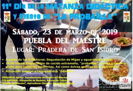 11º Día de la Matanza Didáctica y Fiesta de “La Probaílla” en Puebla del Maestre 