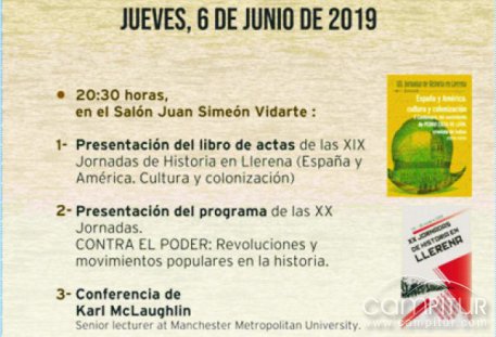 Presentación de las XX Jornadas de Historia en Llerena