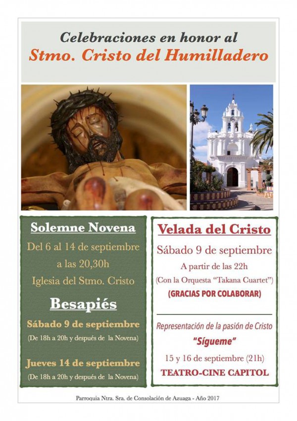 Cartel de Velada del Stmo. Cristo del Humilladero