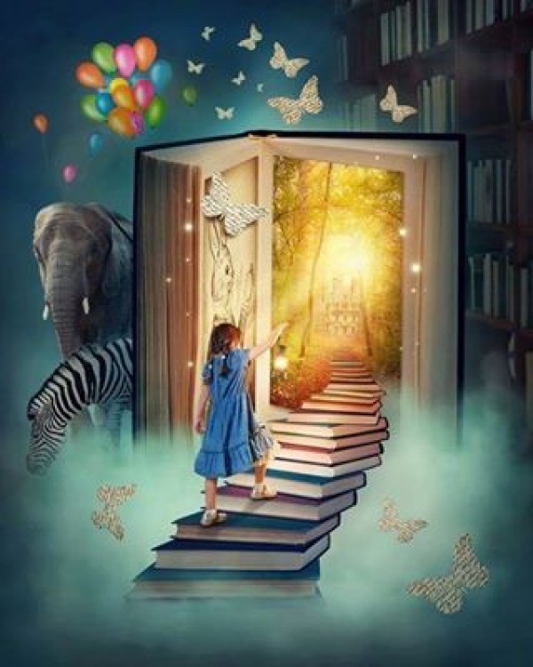 Cartel de Día de la Biblioteca Encuentro de Autor 