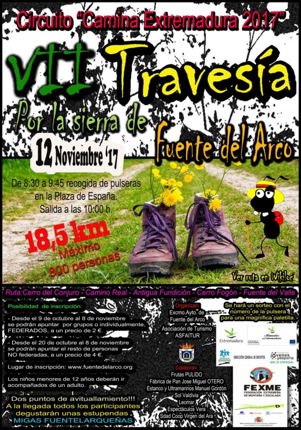 Cartel de VII Travesía por la Sierra de Fuente del Arco