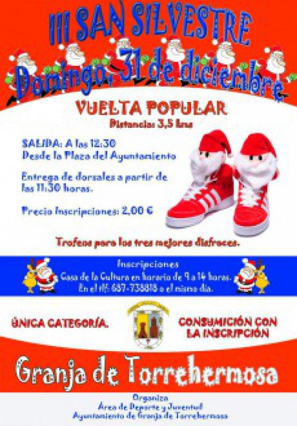 Cartel de III San Silvestre Popular Granja de Torrehermosa