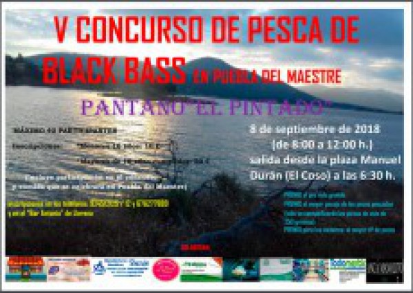 Cartel de V Concurso de Pesca de Black Bass 
