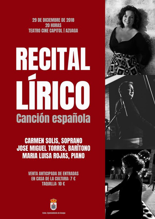 Cartel de Recital Lírico. Canción Española