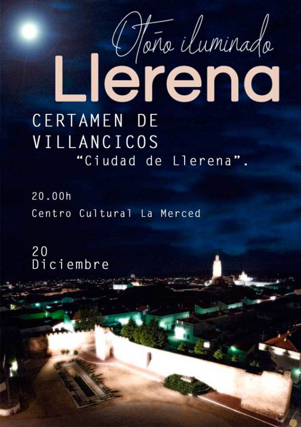 Cartel de Certamen de Villancicos “Ciudad de Llerena”. 