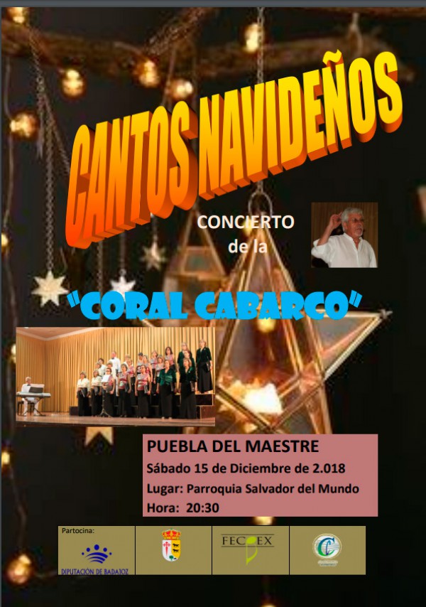 Cartel de Concierto Cantos Navideños 