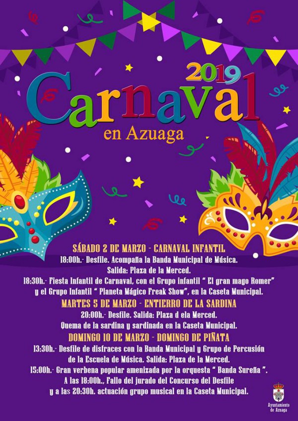 Cartel de Carnaval Infantil en Azuaga