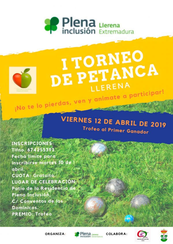 Cartel de Torneo de Petanca de Llerena