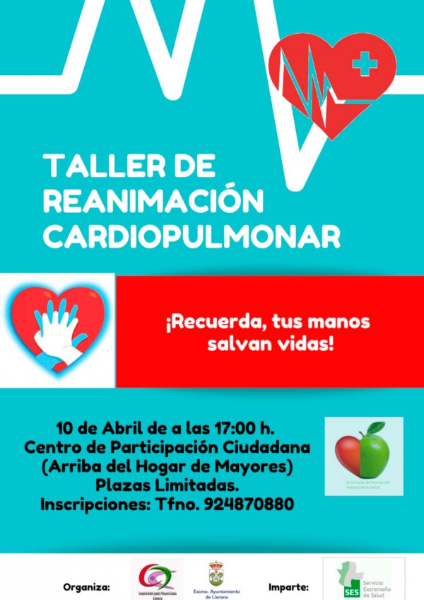 Cartel de Talleres de Reanimación Cardiopulmonar