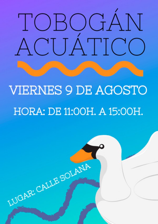 Cartel de Tobogán Acuático