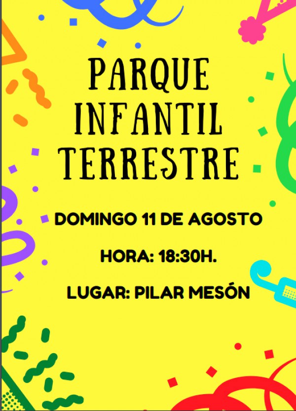 Cartel de Parque Infantil Terrestre