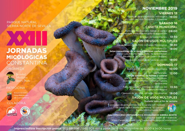 Cartel de XXIII Jornadas Micológicas Constantina 
