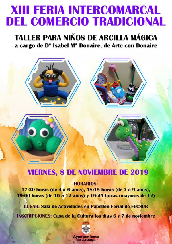 Cartel de Taller con arcilla mágica 