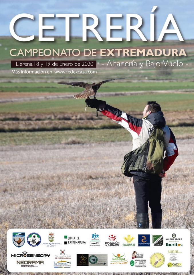 Cartel de V Campeonato de Cetrería en Llerena