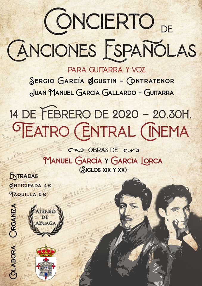 Cartel de Concierto de Canciones Españolas