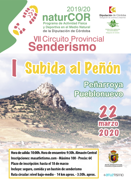 Cartel de I Subida al Peñón Peñarroya-Pueblonuevo