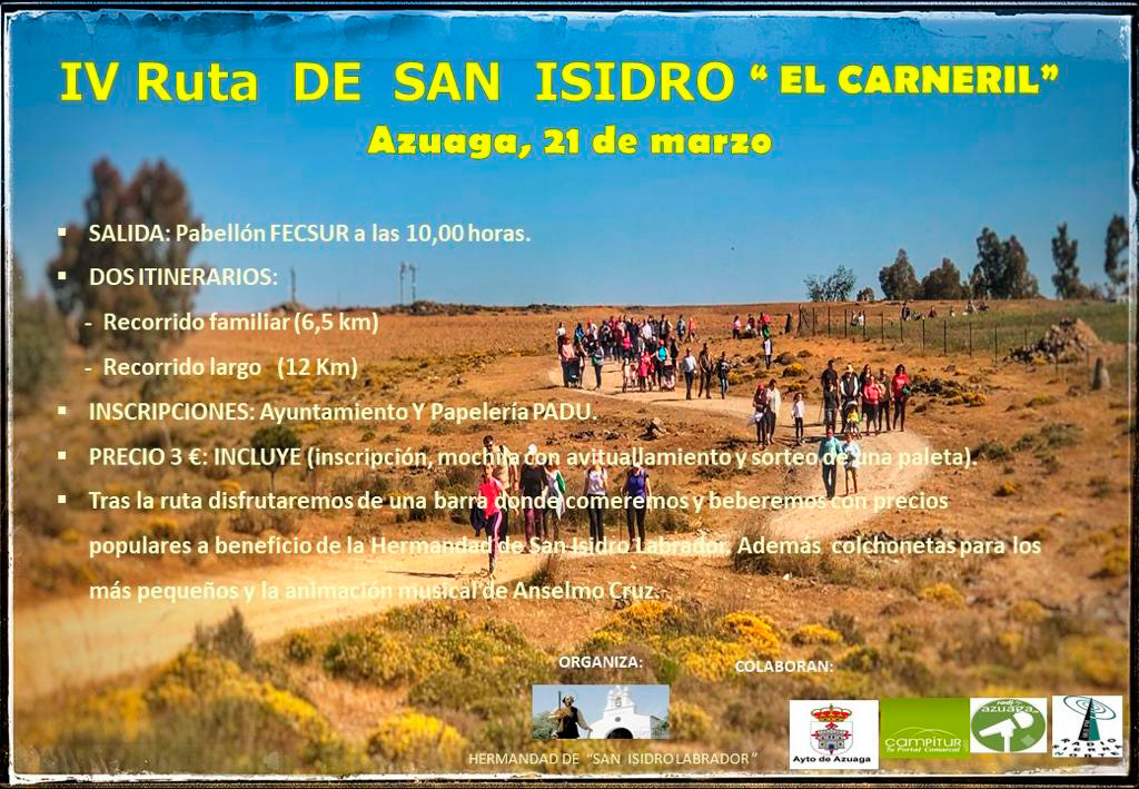 Cartel de IV Ruta de San Isidro “El Carneril”