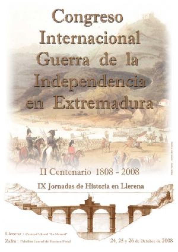Cartel de IX Jornadas de Historia en Llerena. Congreso Internacional Guerra de la Independencia.