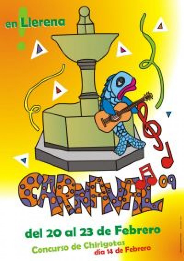 Cartel de Celebración de la fiesta popular del Carnaval de Llerena