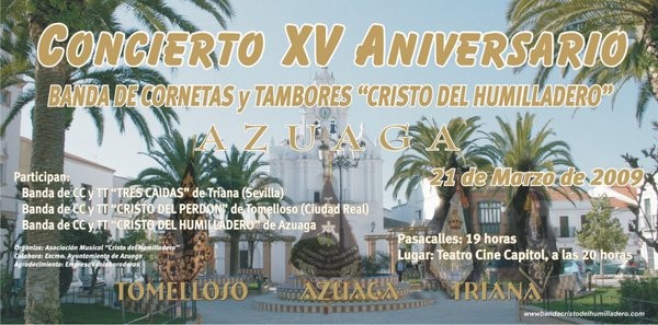 Cartel de Concierto XV Aniversario de la Banda Cristo del Humilladero