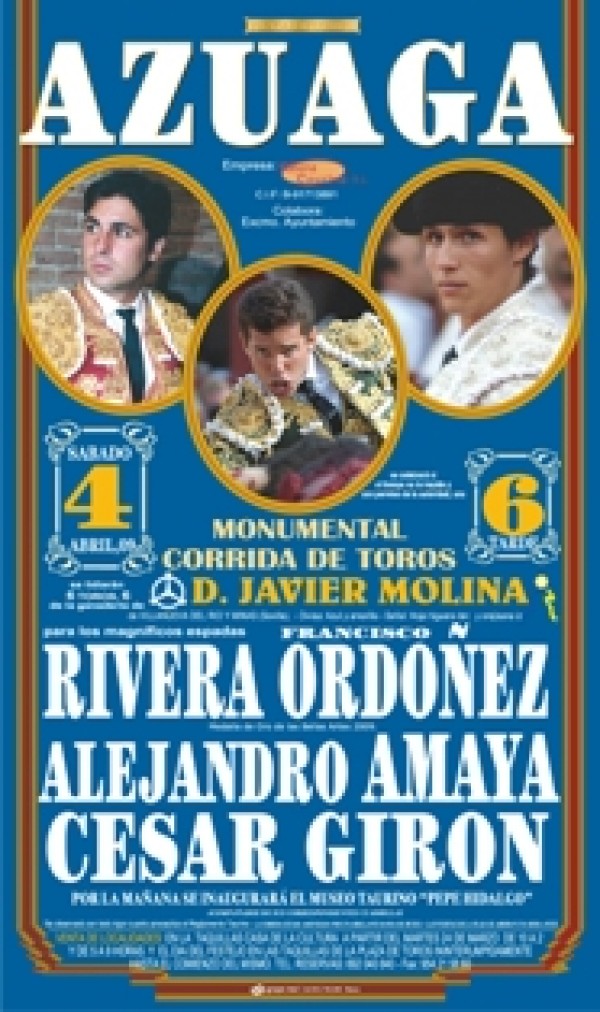 Cartel de Monumental Corrida de Toros D. Javier Molina