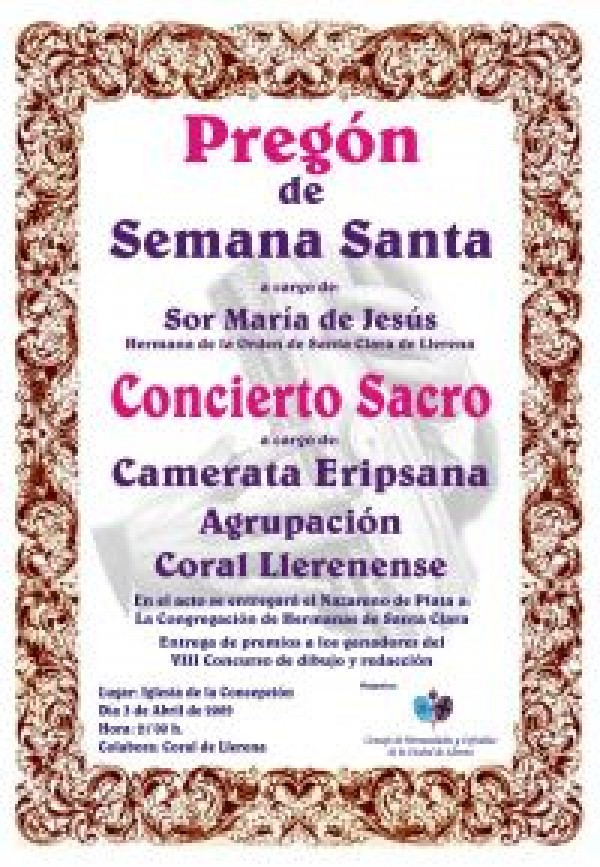 Cartel de Pregón de Semana Santa
