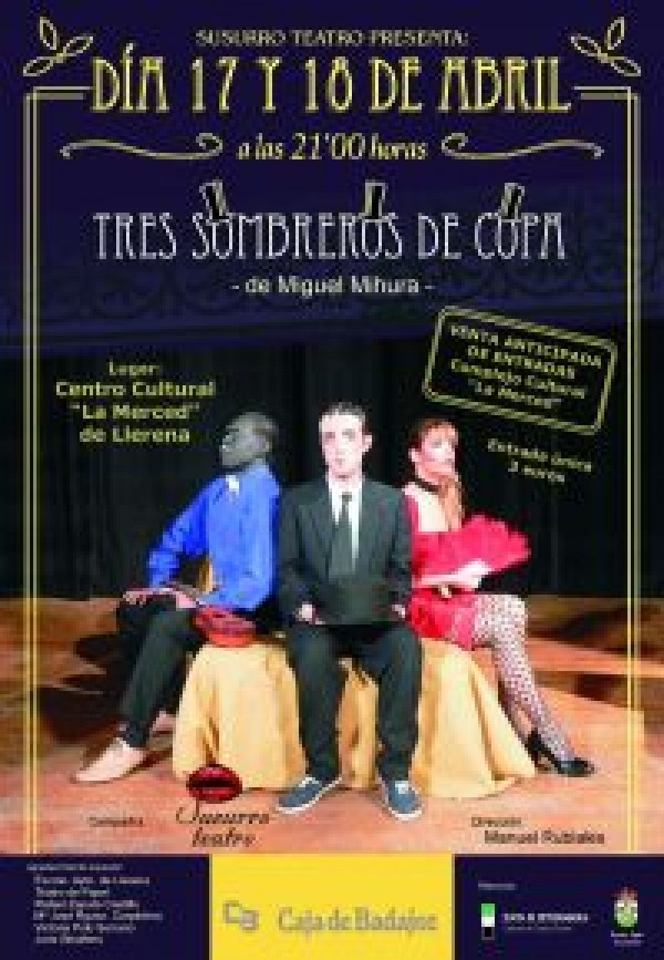 Cartel de Teatro – Tres Sombreros de Copa 