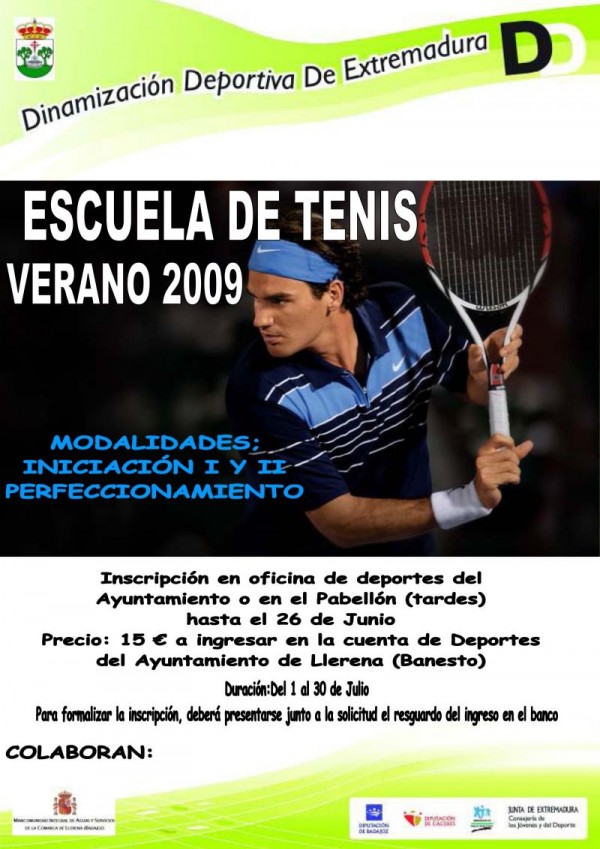 Cartel de Escuela de Tenis