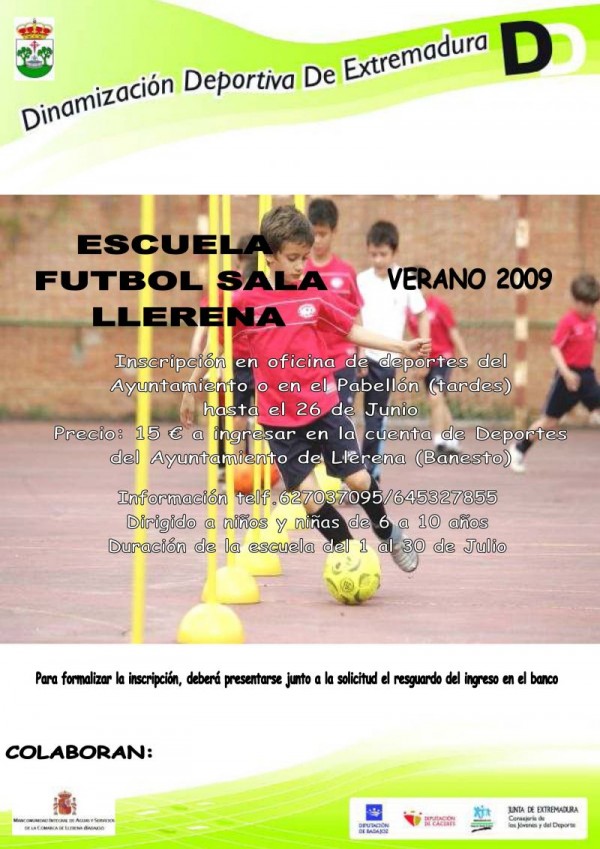 Cartel de Escuela de Fútbol Sala 