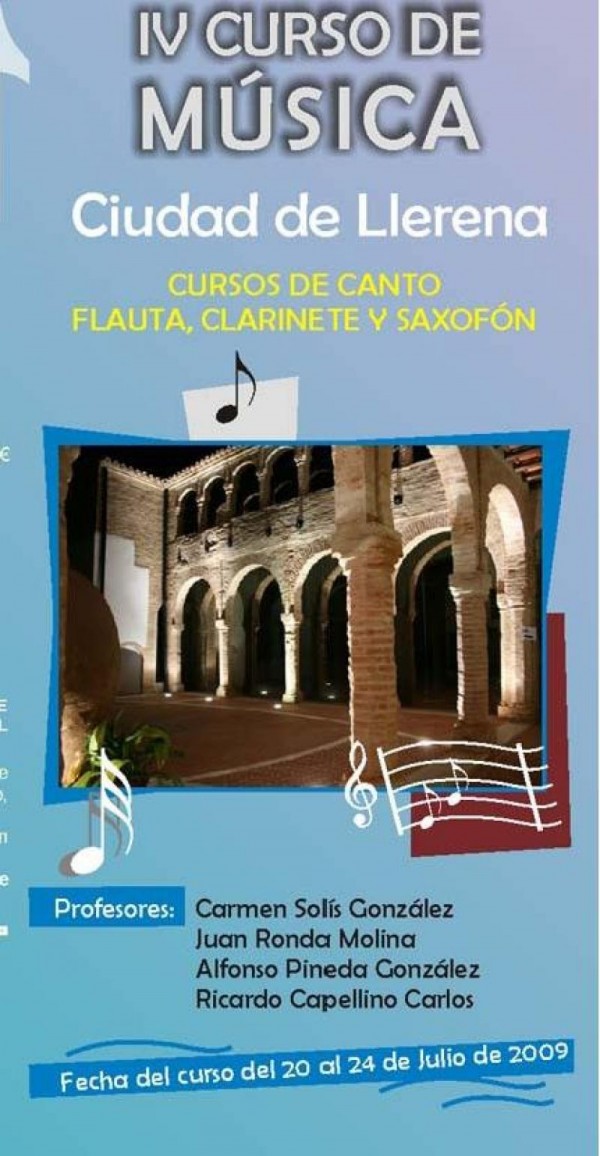 Cartel de IV Curso de Música Ciudad de Llerena