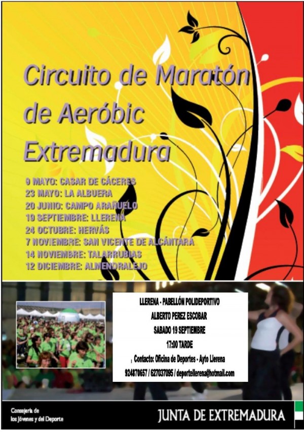 Cartel de Circuito de Maratón de Aeróbic Extremadura