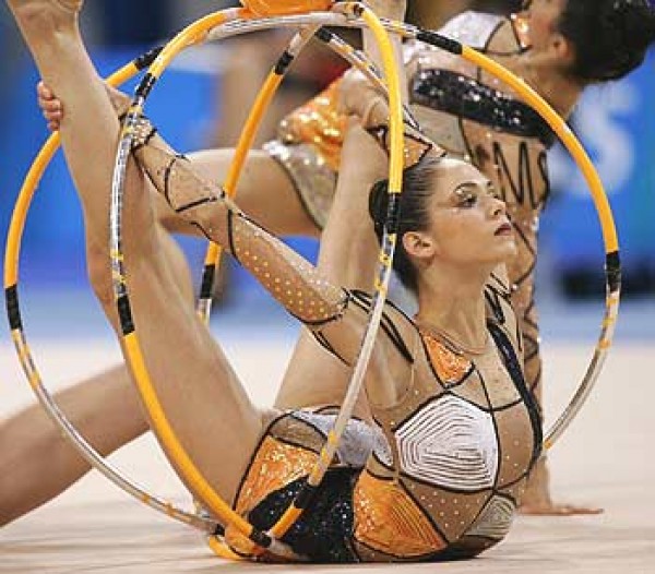 Cartel de Exhibición de Navidad de Gimnasia Rítmica