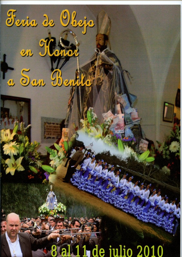 Cartel de Feria de Obejo en honor a San Benito