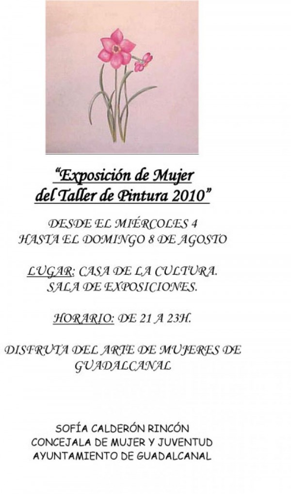 Cartel de Exposición de Mujer del Taller de Pintura 2010