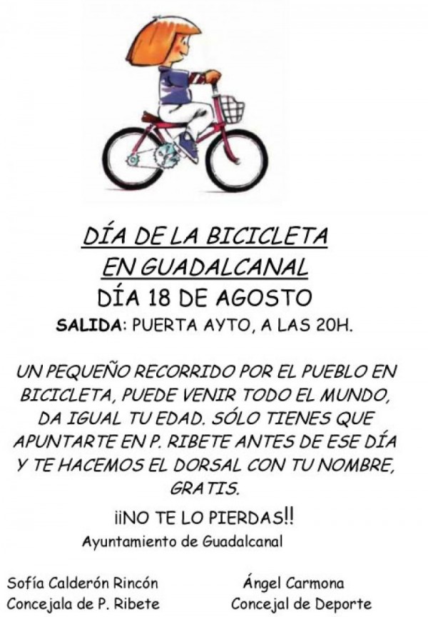 Cartel de Día de la bicicleta en Guadalcanal 