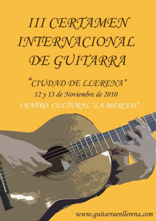 Cartel de III Certamen de Guitarra Ciudad de Llerena 