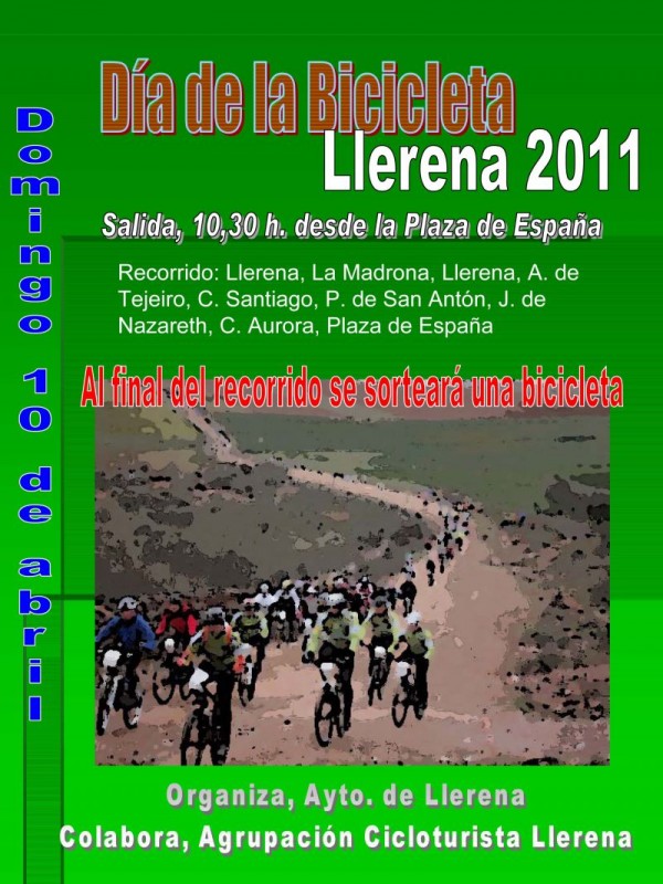 Cartel de Día de la Bicicleta Llerena 2011 