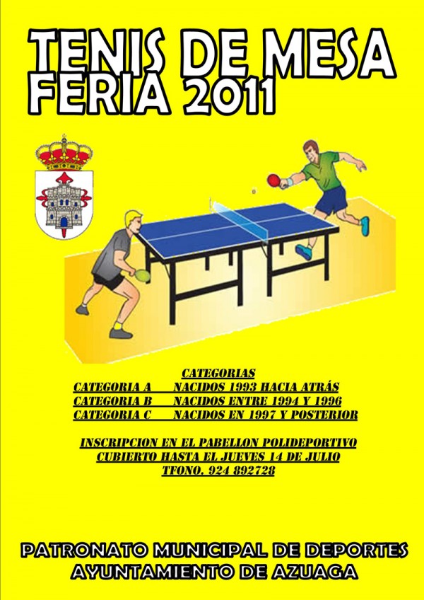 Cartel de Final de Tenis de Mesa Feria 2011