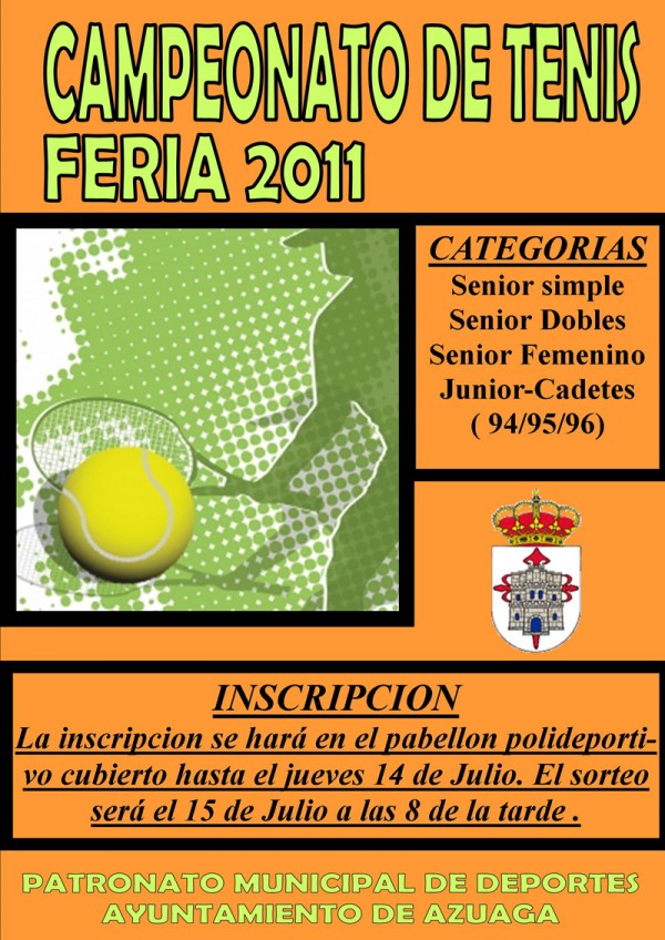 Cartel de Final del Campeonato de Tenis Feria 2011