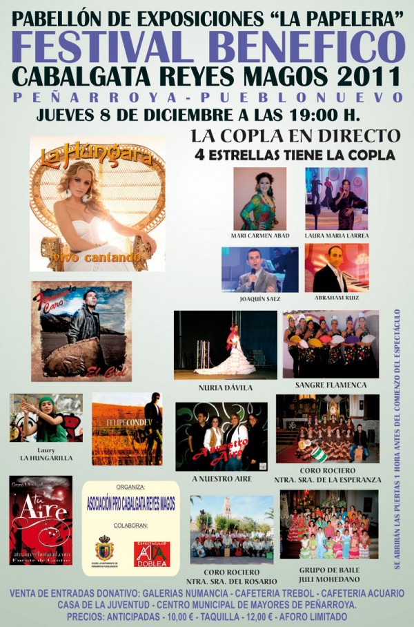 Cartel de Festival Benéfico Cabalgata de Reyes Magos 