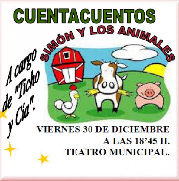 Cartel de Cuenta Cuentos “Simón y los animales” 