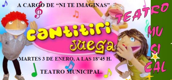 Cartel de Cantitiri Juega – Teatro 