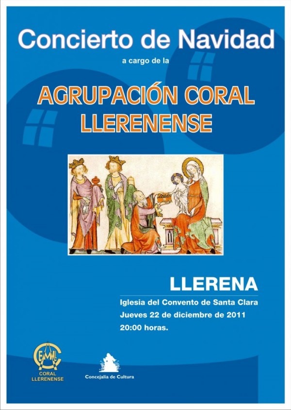 Cartel de Concierto de Navidad: Agrupación Coral Llerenense 