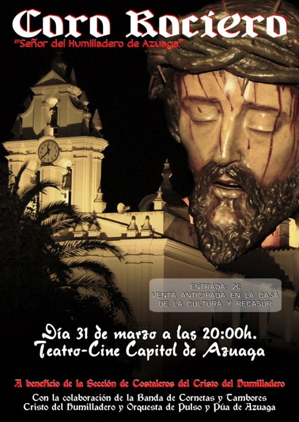 Cartel de Concierto Semana Santa-Coro Rociero “Señor del Humilladero de Azuaga”