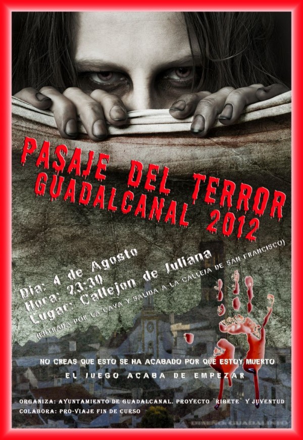 Cartel de Pasaje del Terror en Guadalcanal 