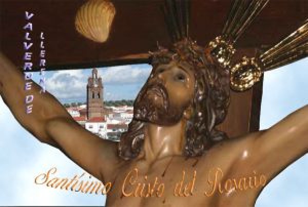 Cartel de Fiestas Patronales en honor al Cristo del Rosario en Valverde de Llerena